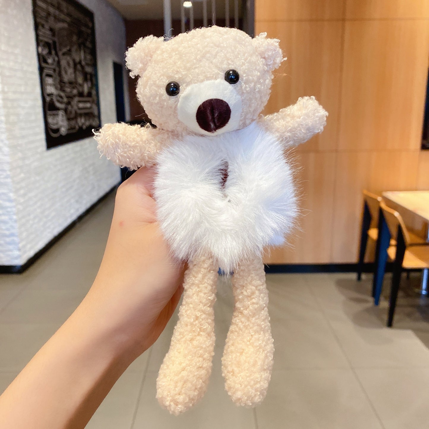 Cute Bear Hugs Plush Hair Ring