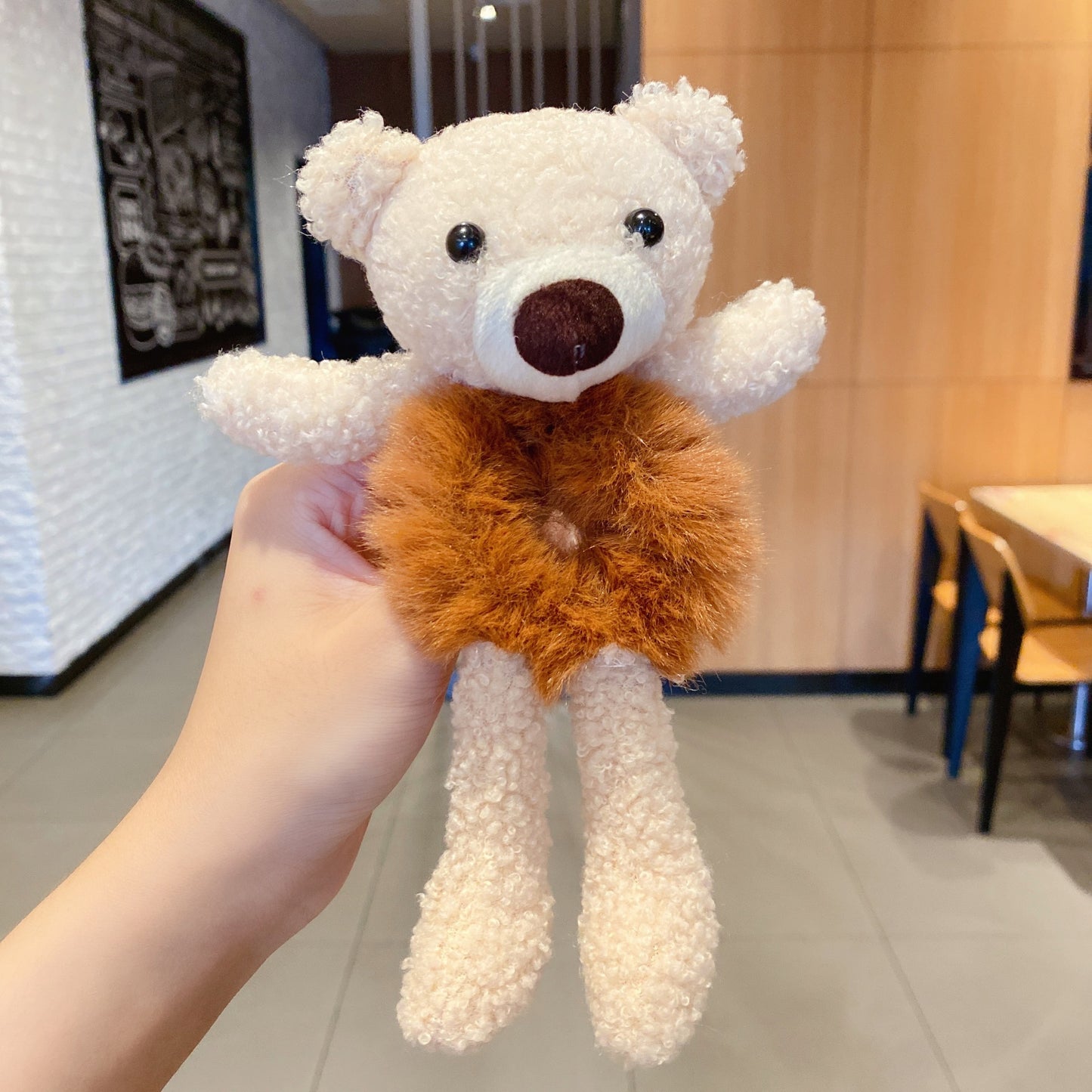 Cute Bear Hugs Plush Hair Ring