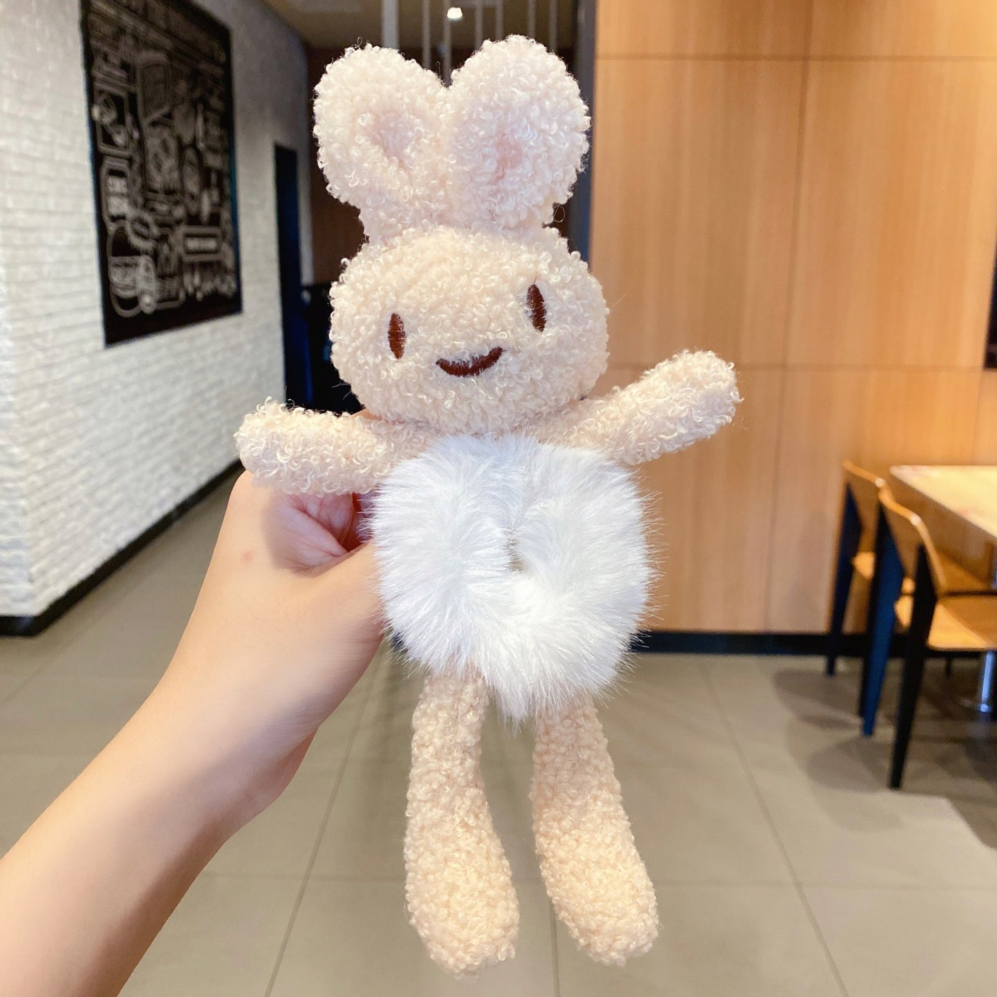 Cute Bear Hugs Plush Hair Ring