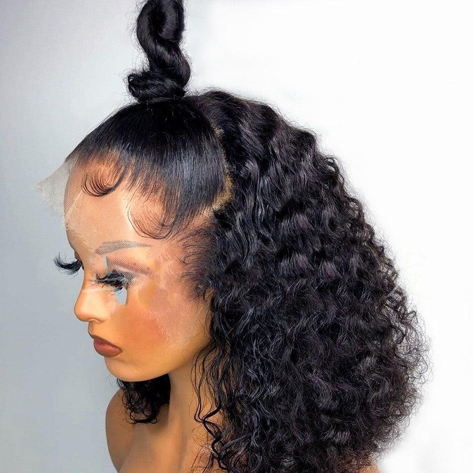 Burmese Long Curly Human Hair Headgear