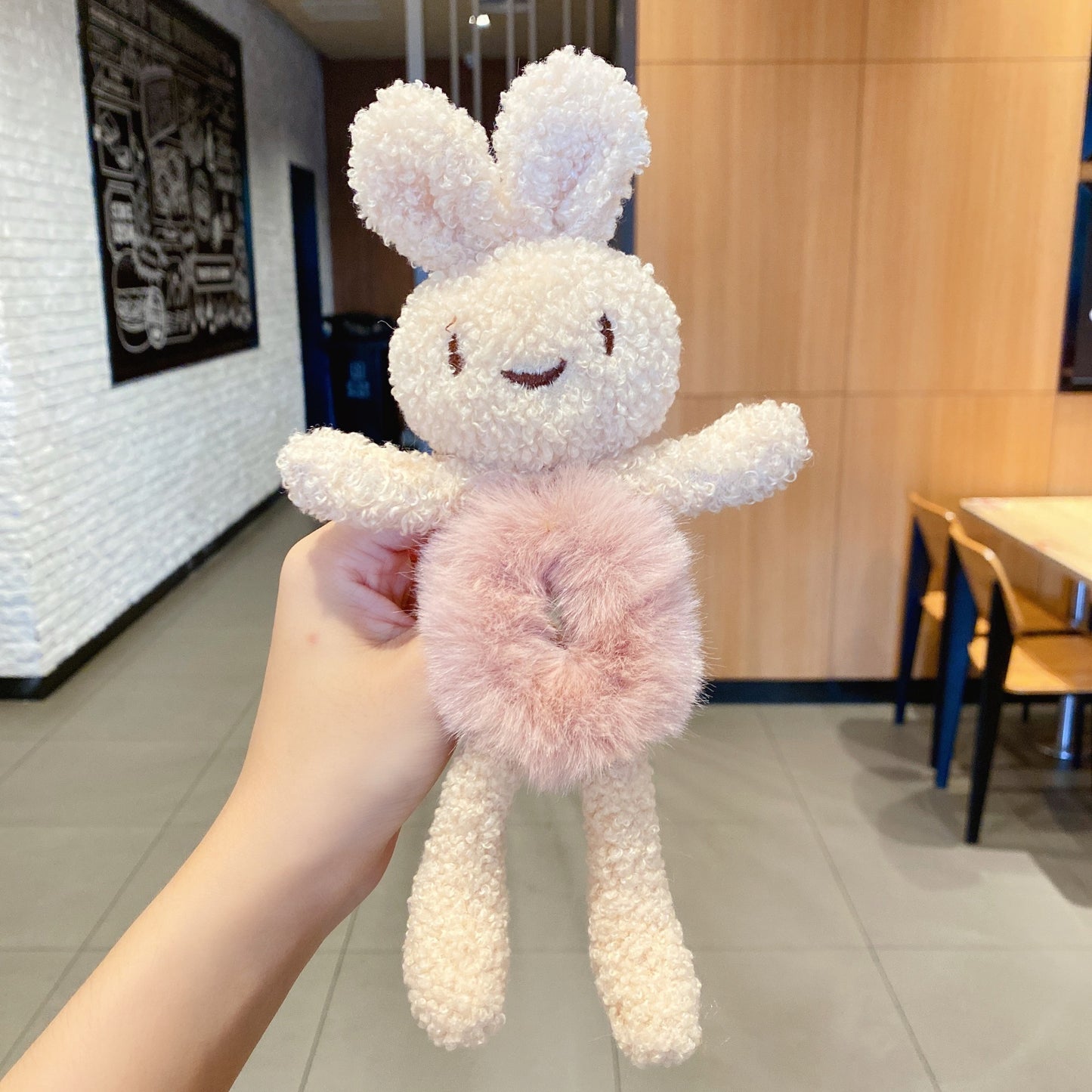 Cute Bear Hugs Plush Hair Ring