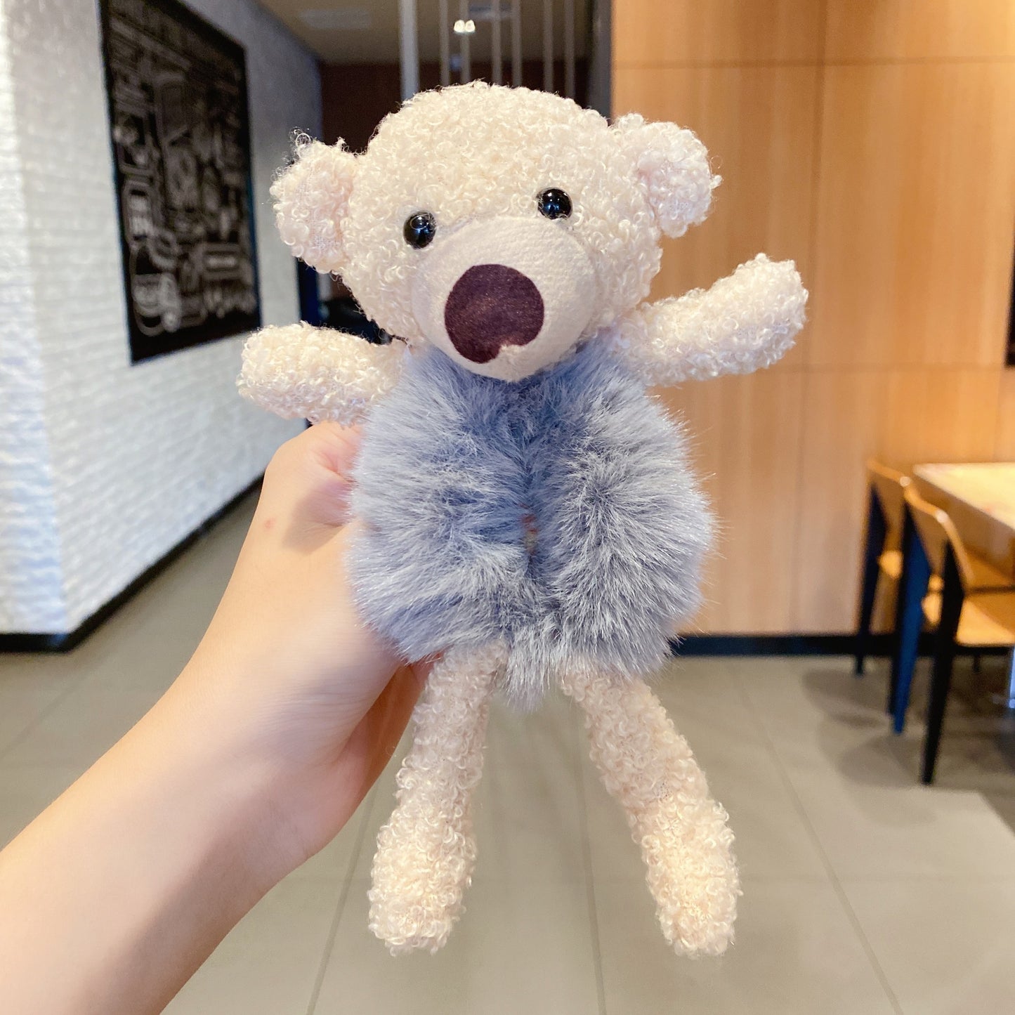 Cute Bear Hugs Plush Hair Ring