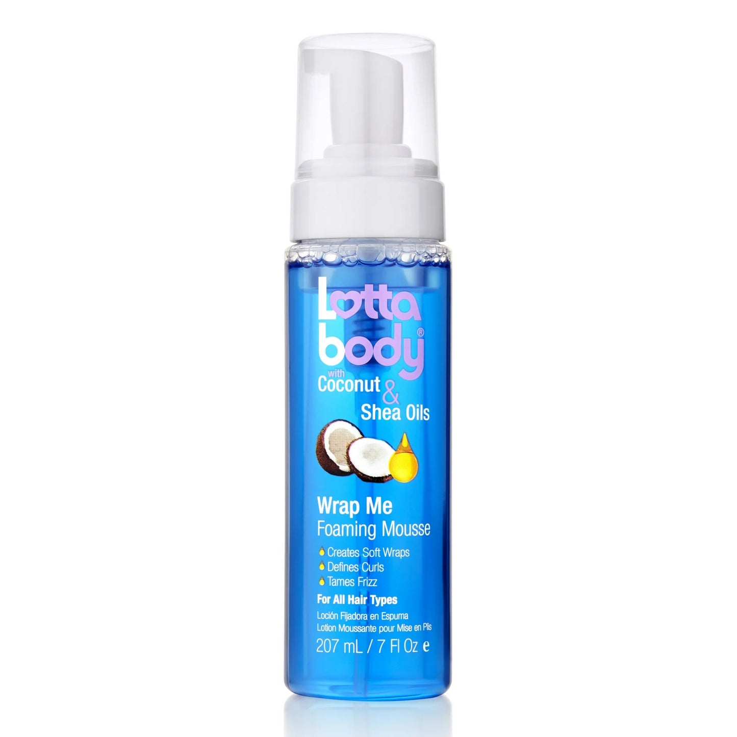 Lottabody Wrap Me Foaming Curl Mousse with Coconut and Shea Oil, 7 Oz