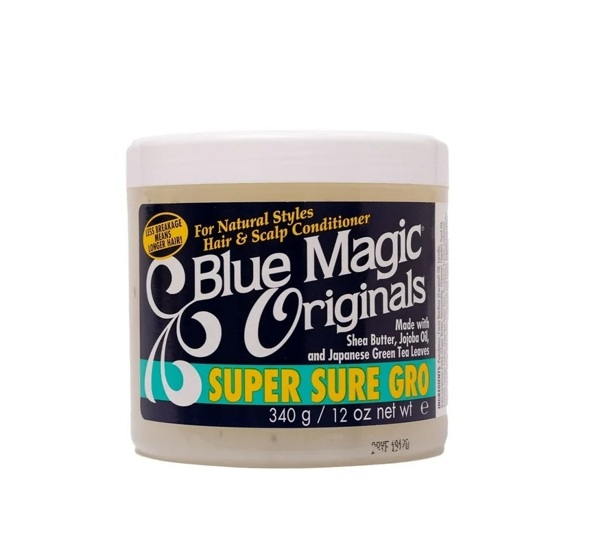 Blue Magic Originals Super Sure Gro, 12 oz., Split Ends, All Hair Types, Moisturizing