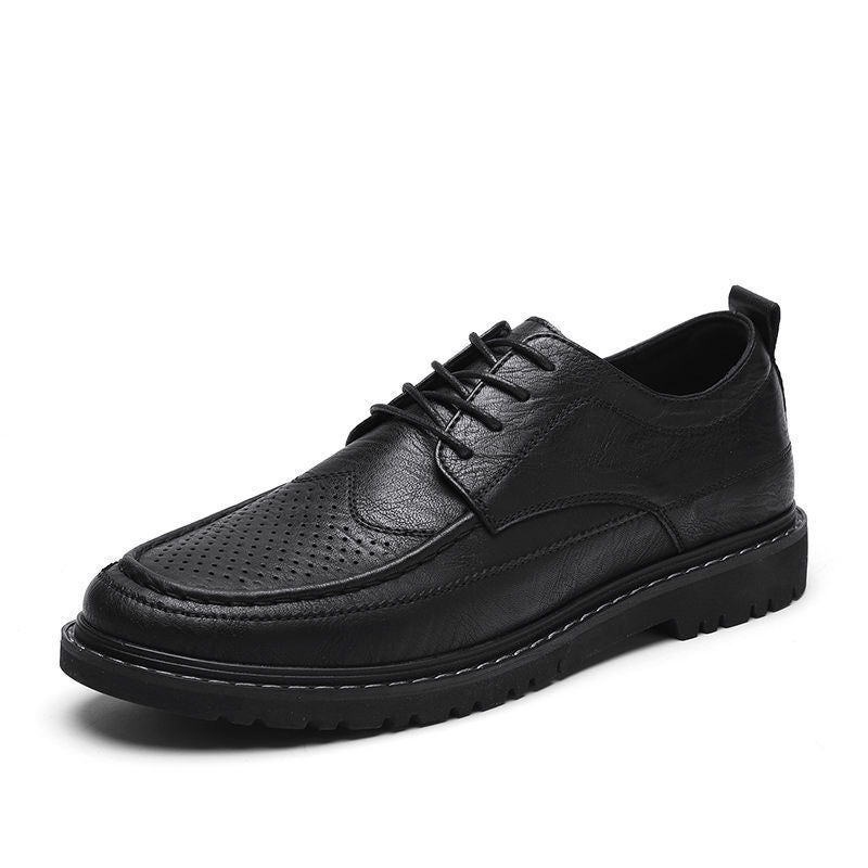 Leather Shoes Casual Shoes Summer Men's Shoes Breathable Small Leather Shoes
