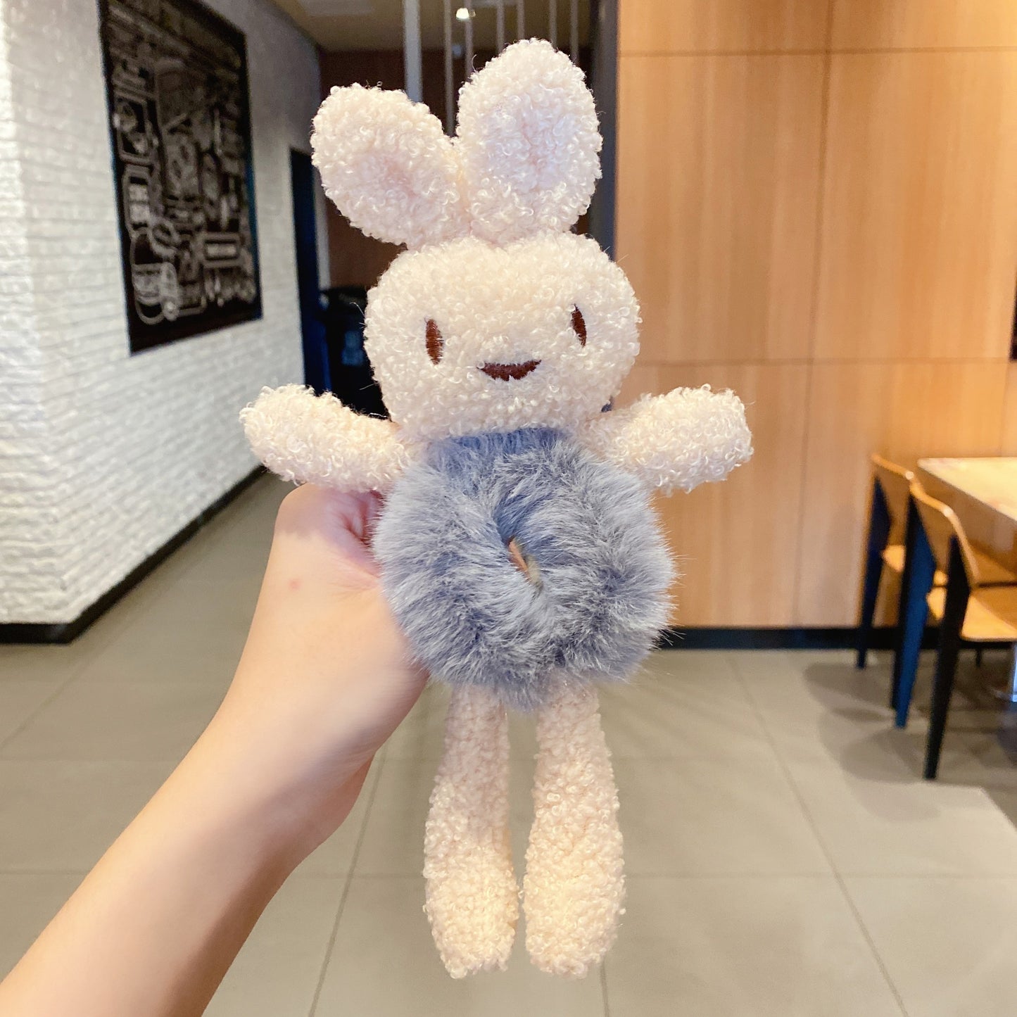 Cute Bear Hugs Plush Hair Ring