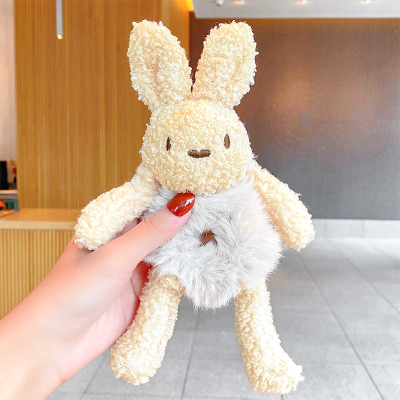 Cute Bear Hugs Plush Hair Ring